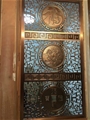 门业图片-佛山厂定定制高档新中式酒店镜面304不锈钢花格屏风 玫瑰金可定制图片