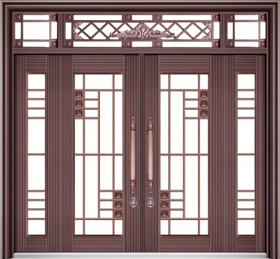 门业图片-玻璃拼接工艺YJ-6935玻璃拼接工艺系列图片