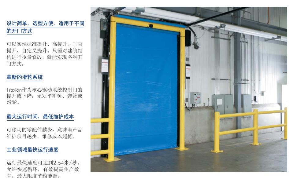 门业图片-高速冷库卷帘门脱轨快速门叉车通道质量好易锐图片