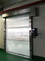 门业图片-PVC快速卷帘门透明帘鸿发01图片