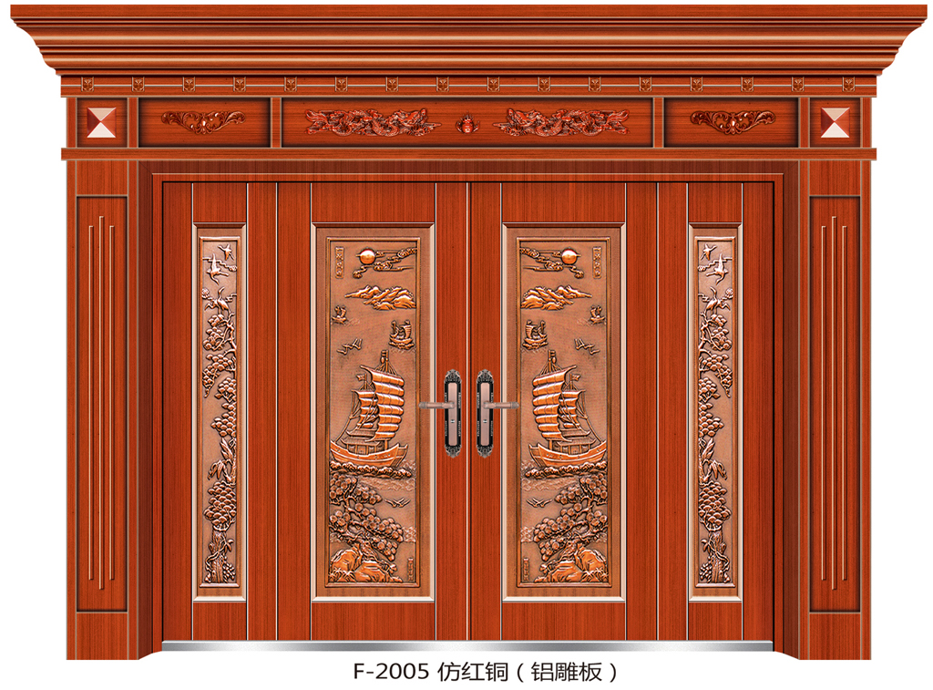 门业图片-非标门非标门--铝雕版仿铜门F-2005图片