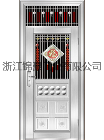 门业图片-不锈钢门(贵族花)割孔门JH-6029(贵族花)割孔门图片