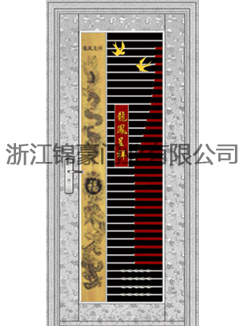 门业图片-不锈钢门熊猫板石纹板JH-8006(精品花)熊猫板石纹板图片