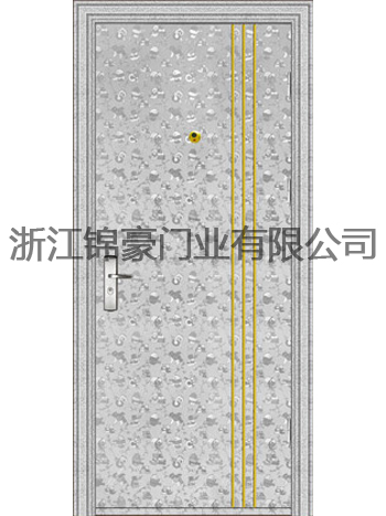 门业图片-不锈钢门(三金送福)熊猫板石纹板JH-9002(三金送福)熊猫板石纹板图片