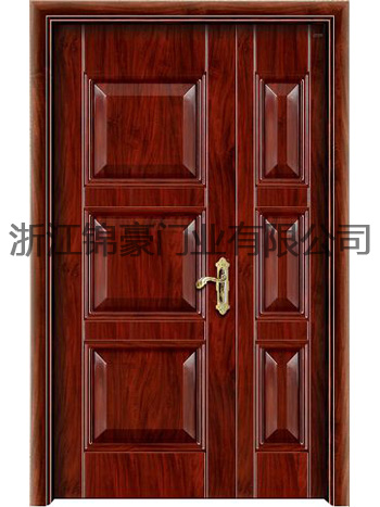 门业图片-钢木门子母门(可做单门)XK-008子母门(可做单门)图片