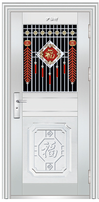 门业图片-不锈钢门不锈钢单门YST-9029（六类花）图片