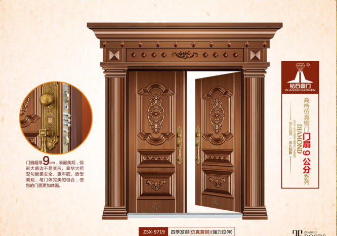 门业图片-仿铜门仿铜门系列zsx-9719图片