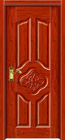 门业图片-仿实木深拉伸生态木门系列仿实木深拉伸生态木门MH-6010红檀图片