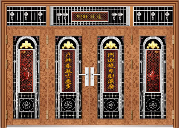 门业图片-不锈钢楼宇门BT-2022玫瑰金熊猫板BT-2022玫瑰金熊猫板图片