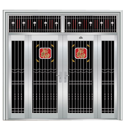 门业图片-四开门供应黄力四开门hl-6008图片