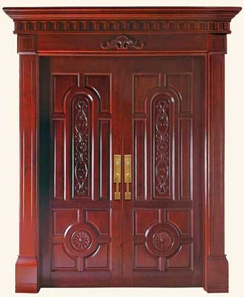 门业图片-原木门原木门200*80图片