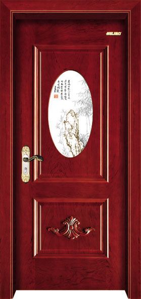 门业图片-实木雕花门杰奥克实木雕花门JAK-004图片