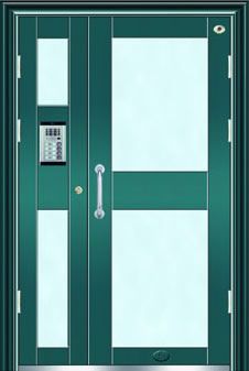 门业图片-氟碳漆系列嘉红楼寓门JH-9840图片