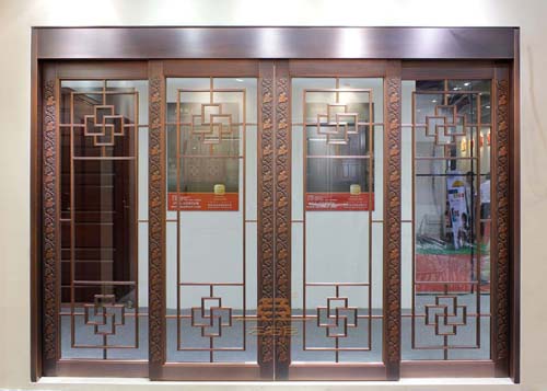 门业图片-铜门福州铜门/福州玻璃铜门/福州酒店铜门/别墅铜门/公寓铜门J-Tjin009图片