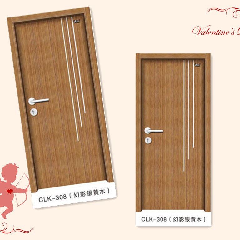 门业图片-浮雕幻影实木门系列诚灵凯浮雕幻影实木门 CLK-308(幻影银黄木)CLK-308幻影银黄木图片